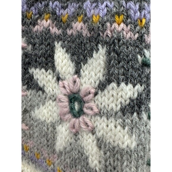 VTG Dale Of Norway Unique Cream Embroidered Wool Sweater Cottagecore Women’s M - Picture 3 of 6